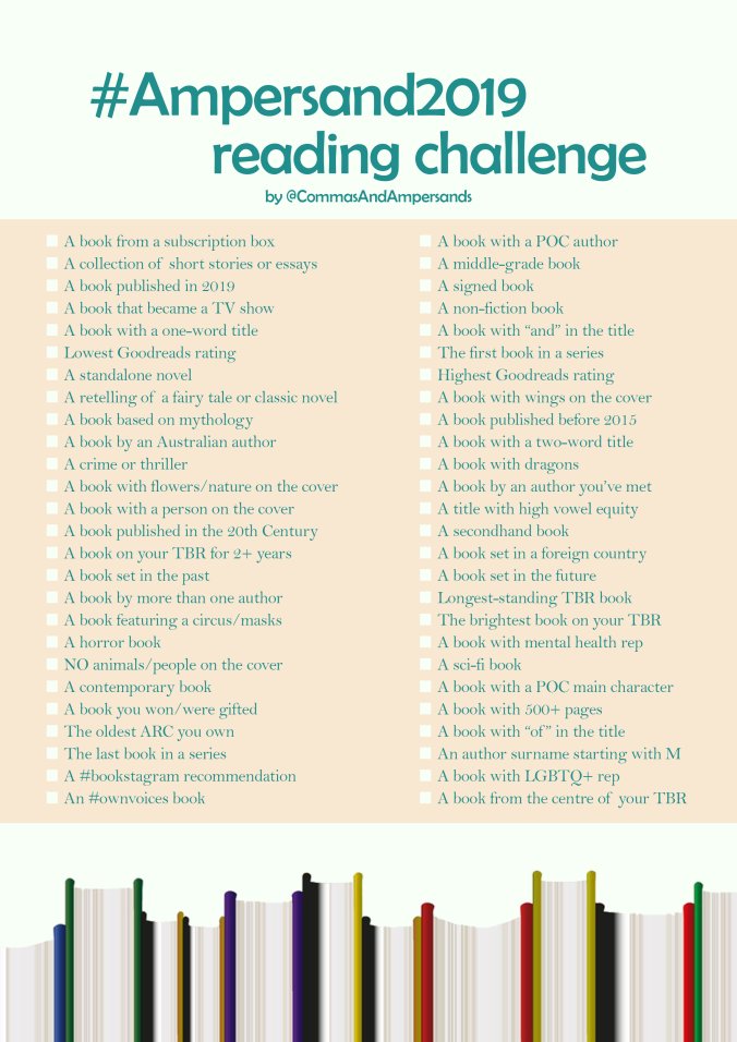 Join me for my #Ampersand2019 reading challenge!